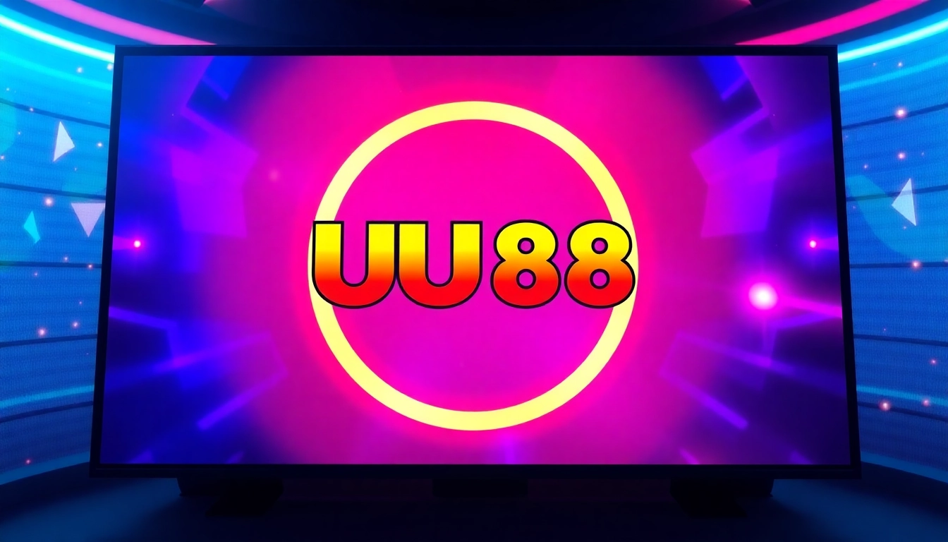Engaging visual showcasing the UU88 online casino platform with vibrant colors and modern design, emphasizing trust and entertainment.