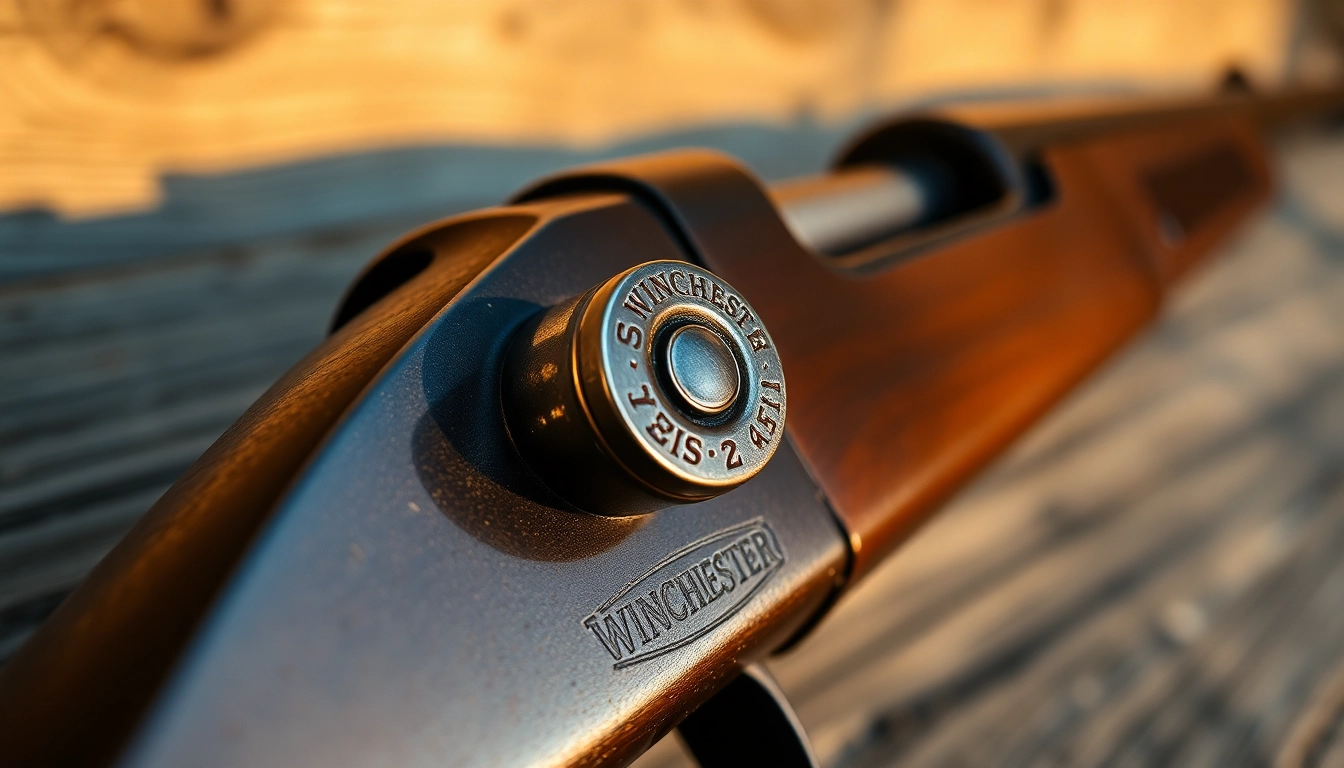 The 32WIN cartridge displayed in a vintage rifle, highlighting its historical significance and craftsmanship.