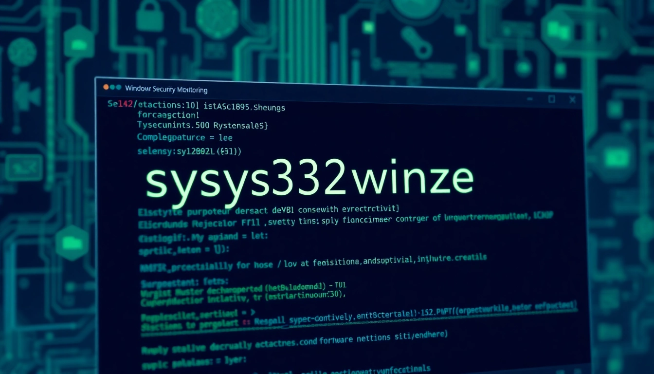 Visual of cybersecurity monitoring on https://sys32win.com/ highlighting sys32win.exe activity and malware detection in a high-tech interface for enhanced security insight.