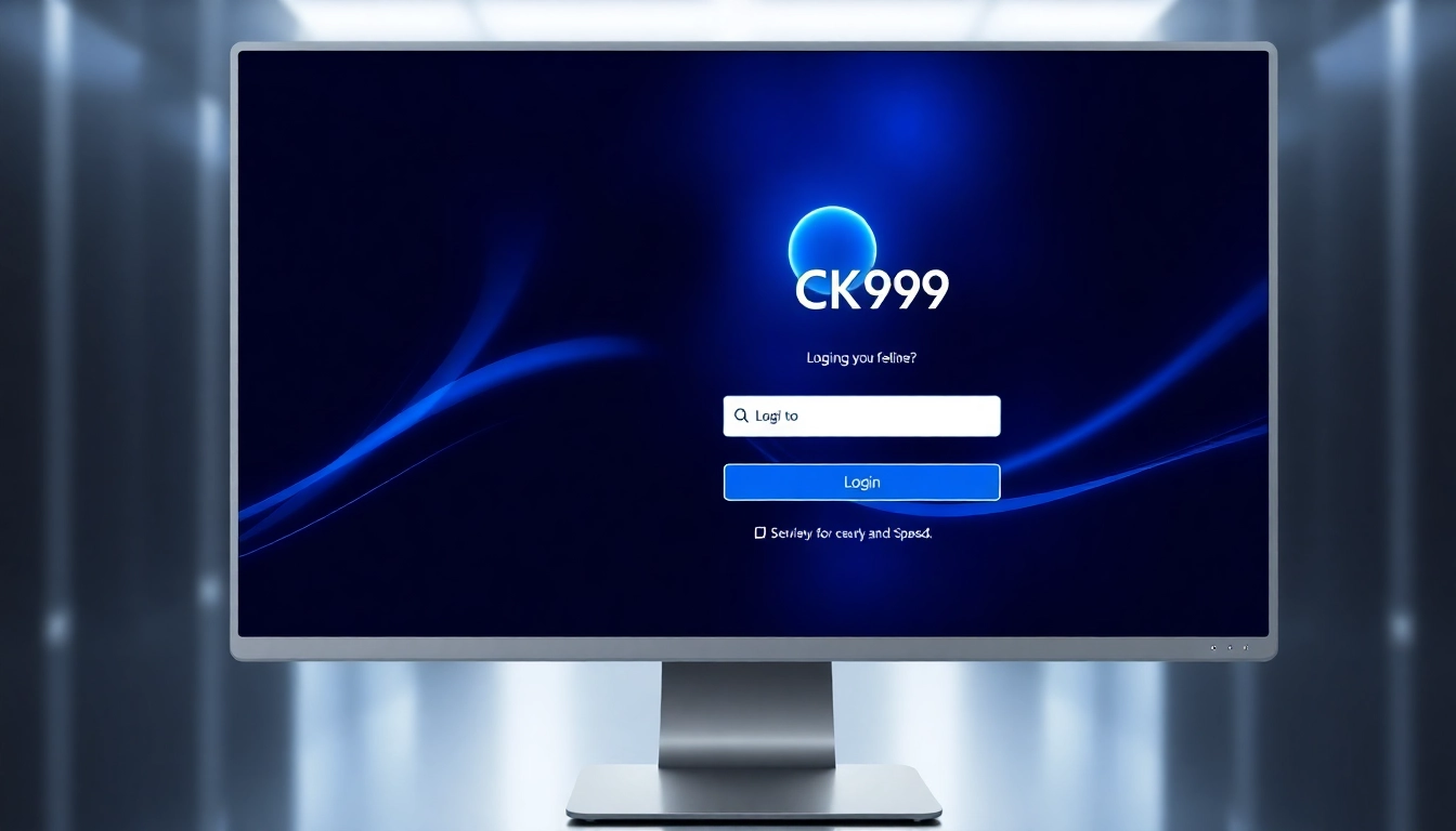Secure CK999 login screen with easy access, fast sign-in process, and modern digital interface designed for user convenience.