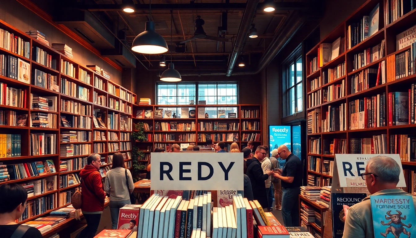 Reddy Book displaying a colorful collection in a modern bookstore setting for easy access and reading.