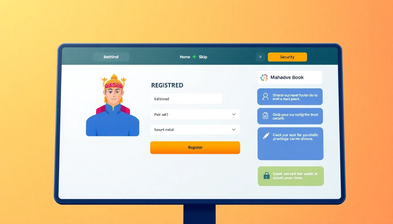 Mahadev Book Id registration screen showcasing simple sign-up steps with secure login options for Indian bettors.