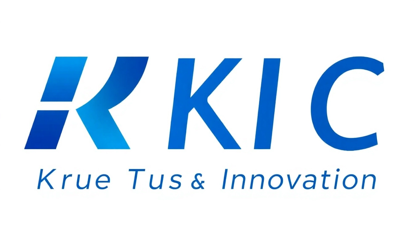 KJC branding team creating vibrant logo with modern design elements, emphasizing innovation and