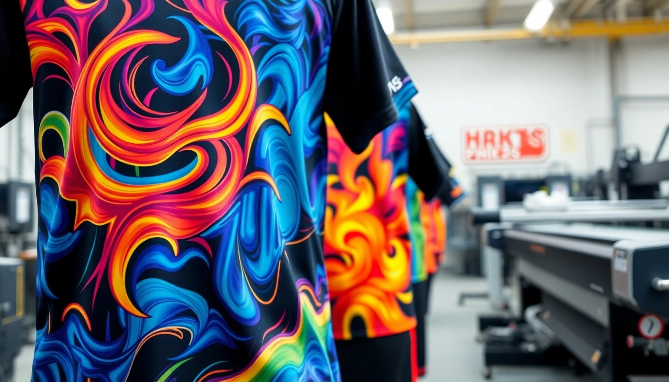 Sublimation uniforms showcasing vibrant, full-color custom designs with advanced printing techniques for sports teams and brands.