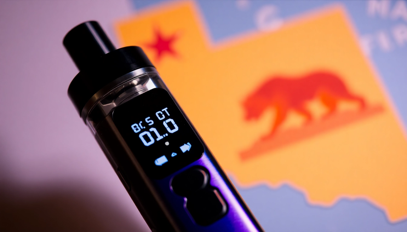 Authentic Hitz California disposable vape with LCD screen and premium design for smooth vaping