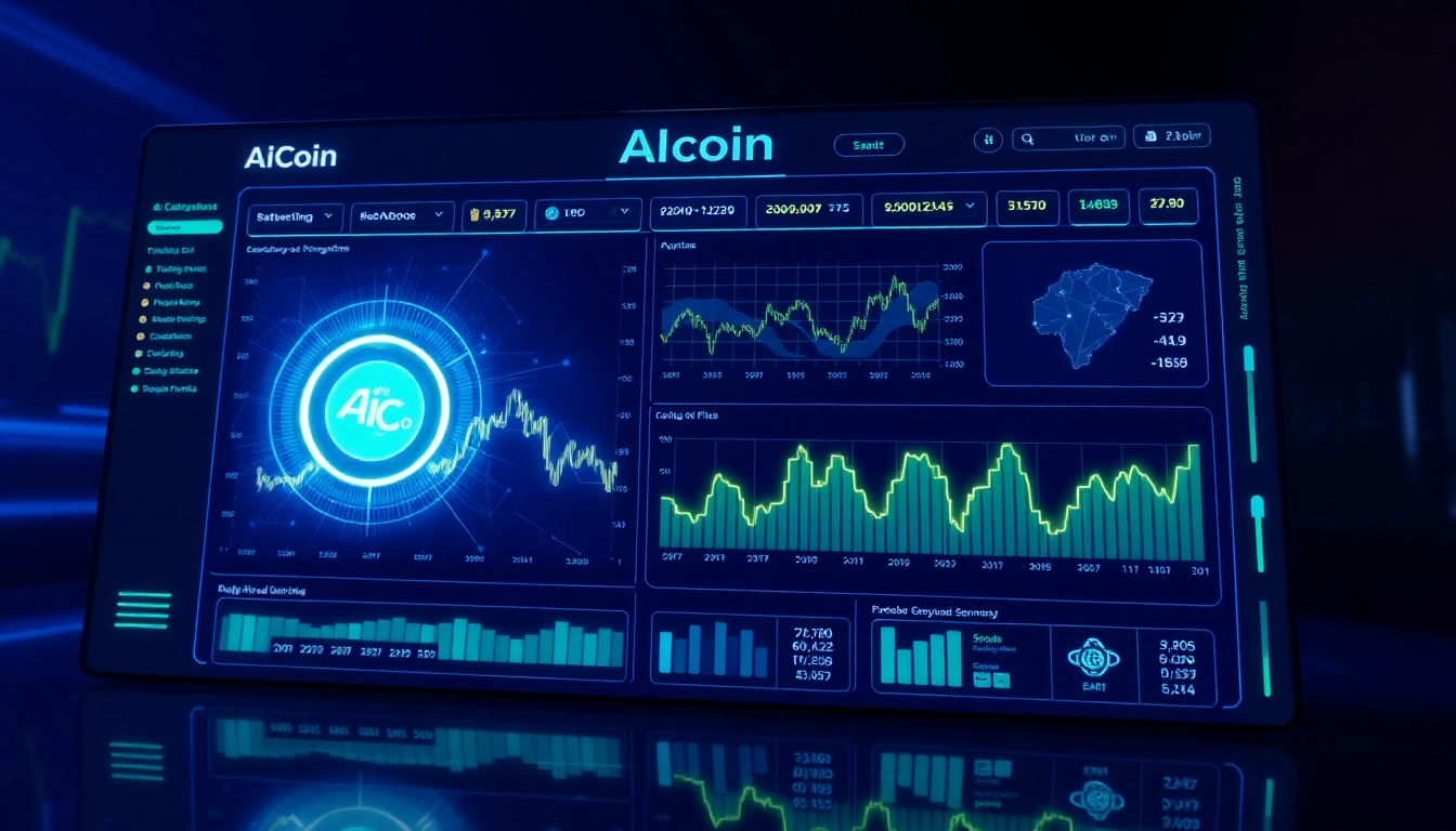 Aicoin market analysis dashboard with real-time charts and AI technology features for investors