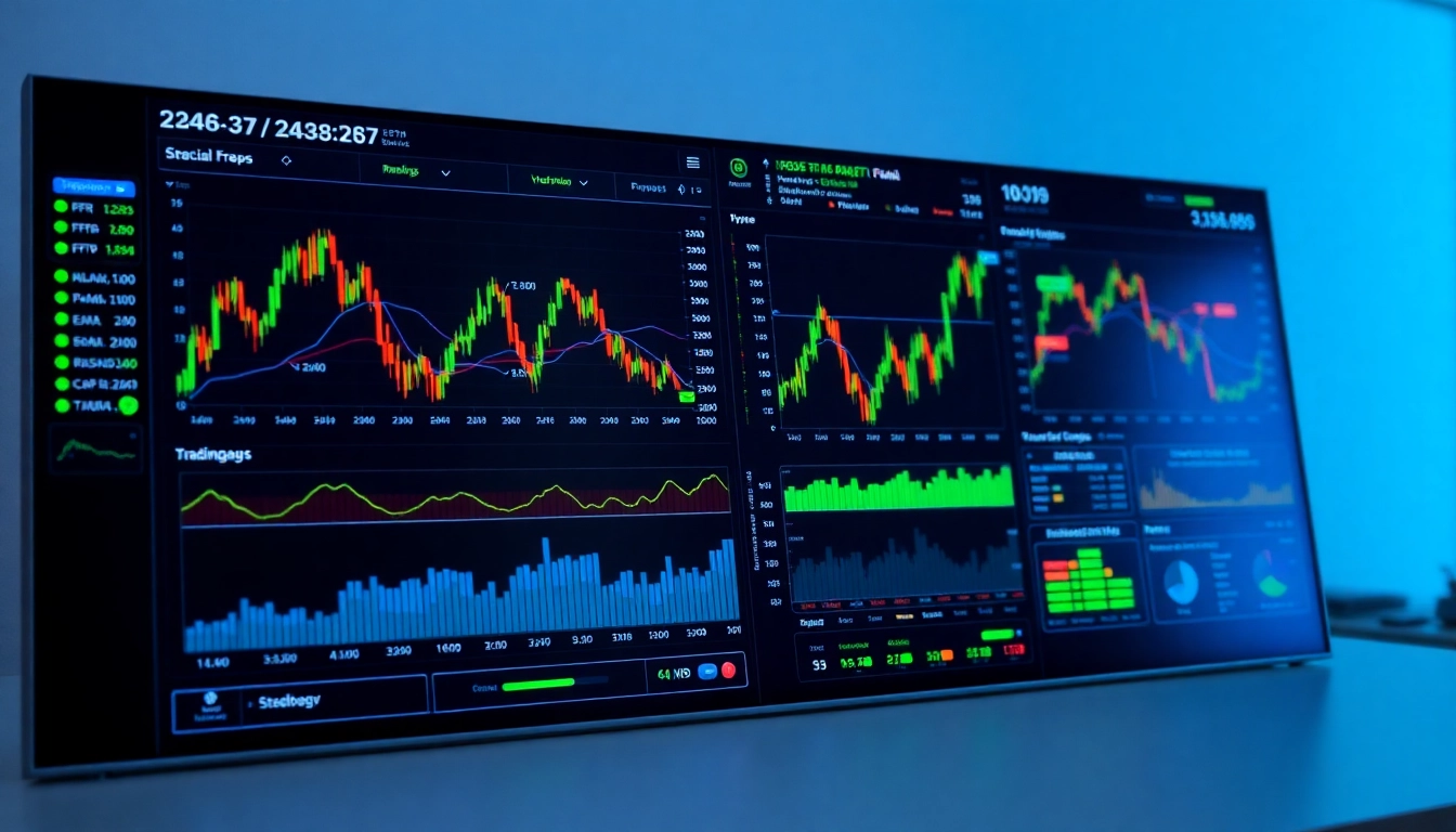 Trading view platform showcasing detailed real-time charts and market analysis tools for